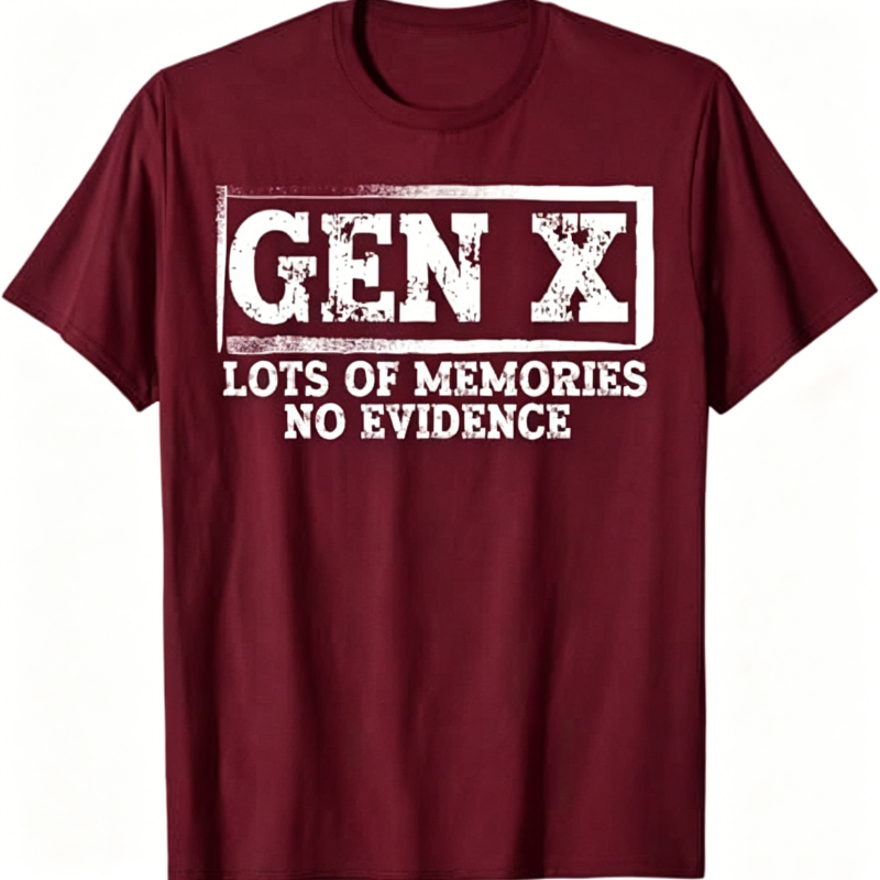 Gen X Lots of Memories No Evidence T-Shirt