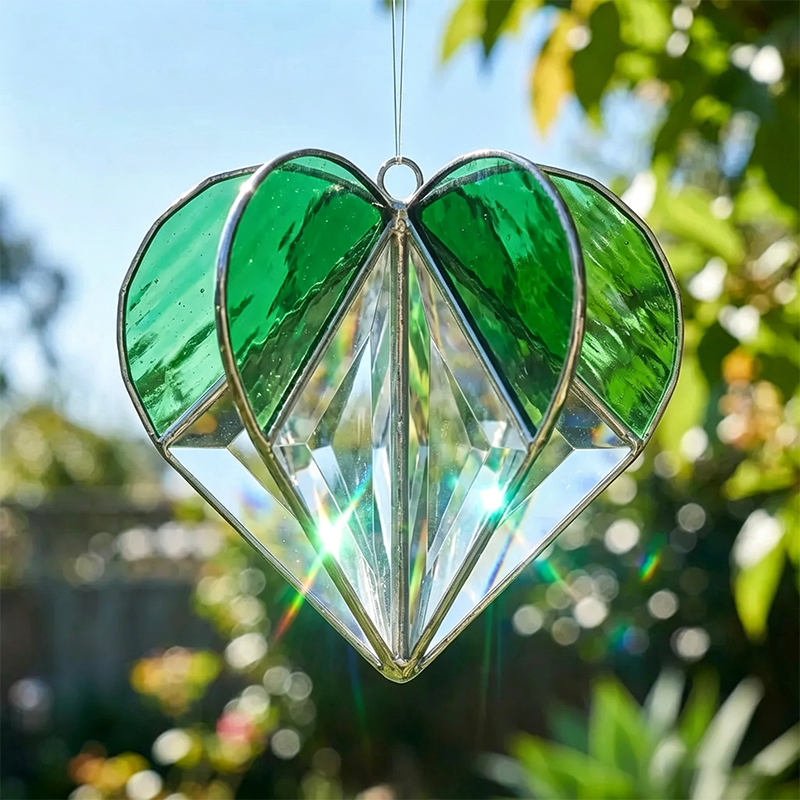 ☀️Colorful Heart-Shaped Glass Suncatcher