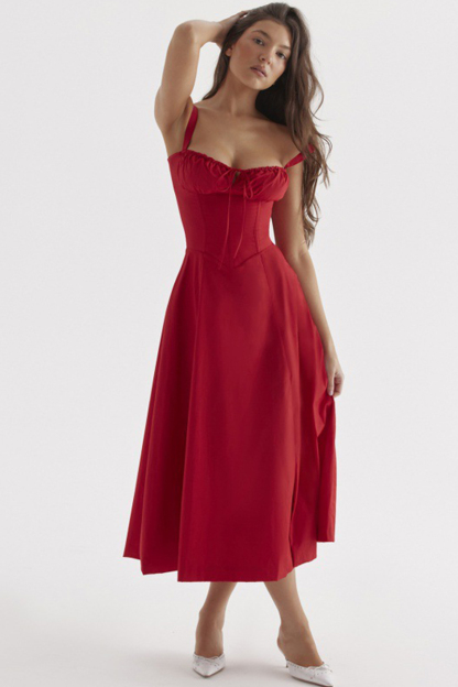 🔥🔥Floral Bustier Midriff Waist Shaper Dress
