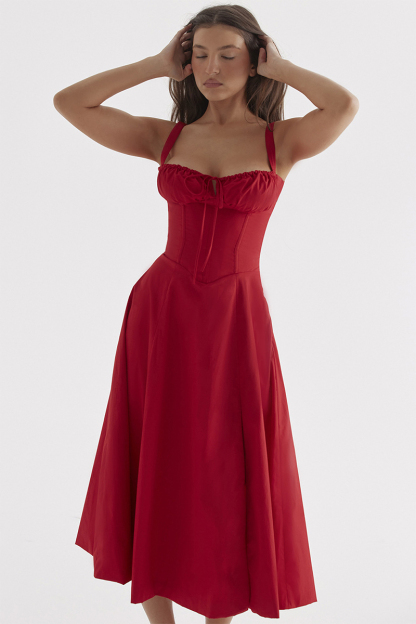 🔥🔥Floral Bustier Midriff Waist Shaper Dress