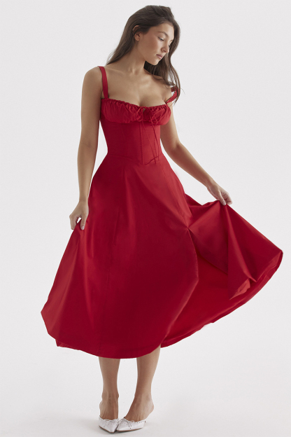 🔥🔥Floral Bustier Midriff Waist Shaper Dress