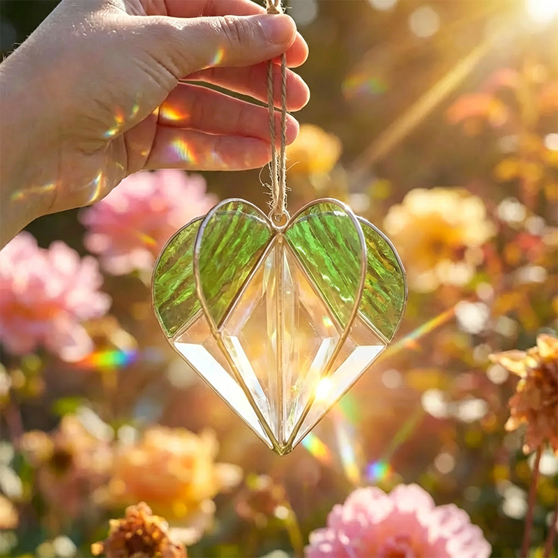 ☀️Colorful Heart-Shaped Glass Suncatcher