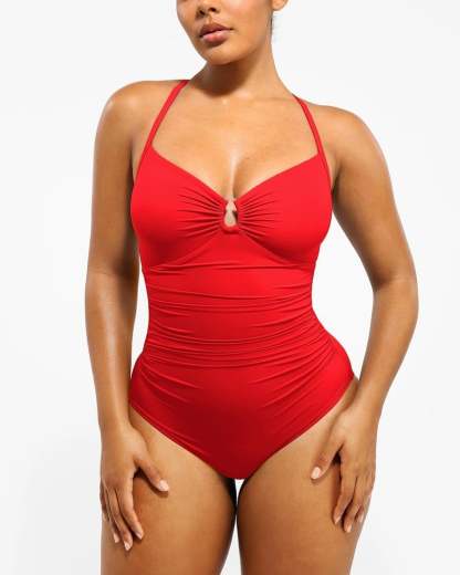 🔥LAST DAY 45% OFF - 💕2025 HOT SALE Smart Sculpt U-Ring Cut Out Shaping Swimsuit 🩱