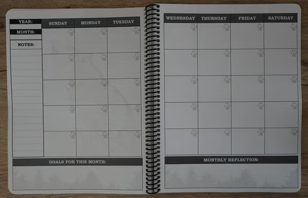 🔥🖤📚Themed Yearly Planner(✨Hardcover Book)