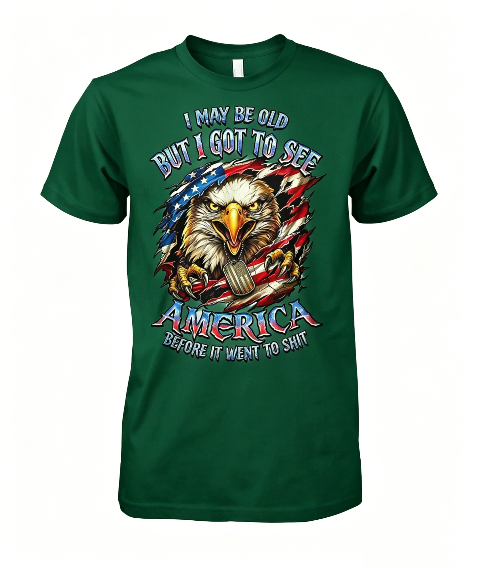 I May Be Old Saw America Before It Went to Shit Eagle USA T-shirt