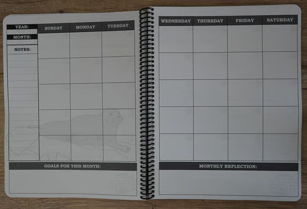 🔥🖤📚Themed Yearly Planner(✨Hardcover Book)