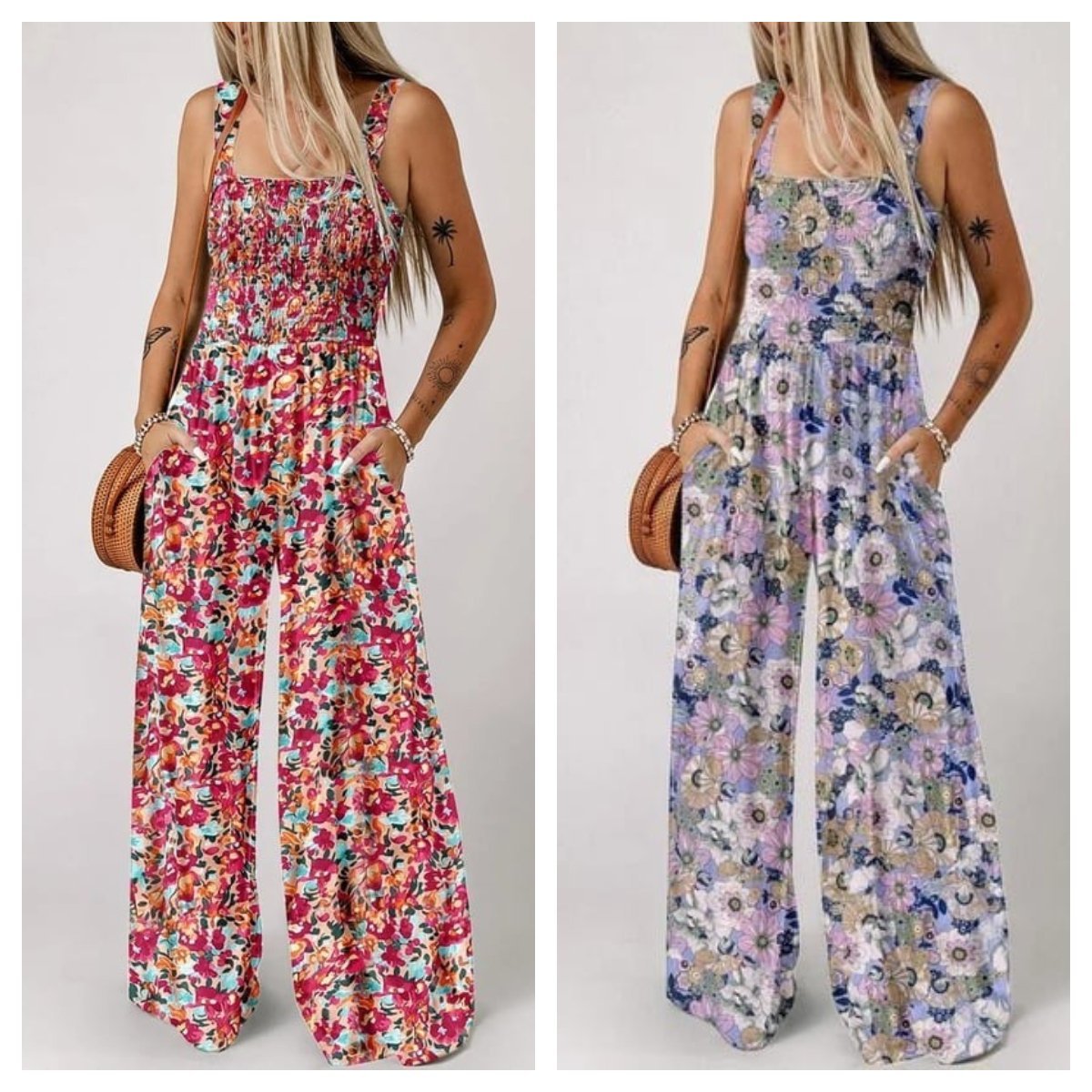 🔥Last Day 49% OFF -✨ 2025 NEW Women’s Casual Print Sleeveless Overalls Jumpsuits💕