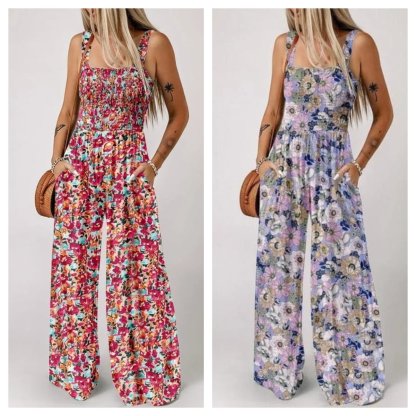 🔥Last Day 49% OFF -✨ 2025 NEW Women’s Casual Print Sleeveless Overalls Jumpsuits💕