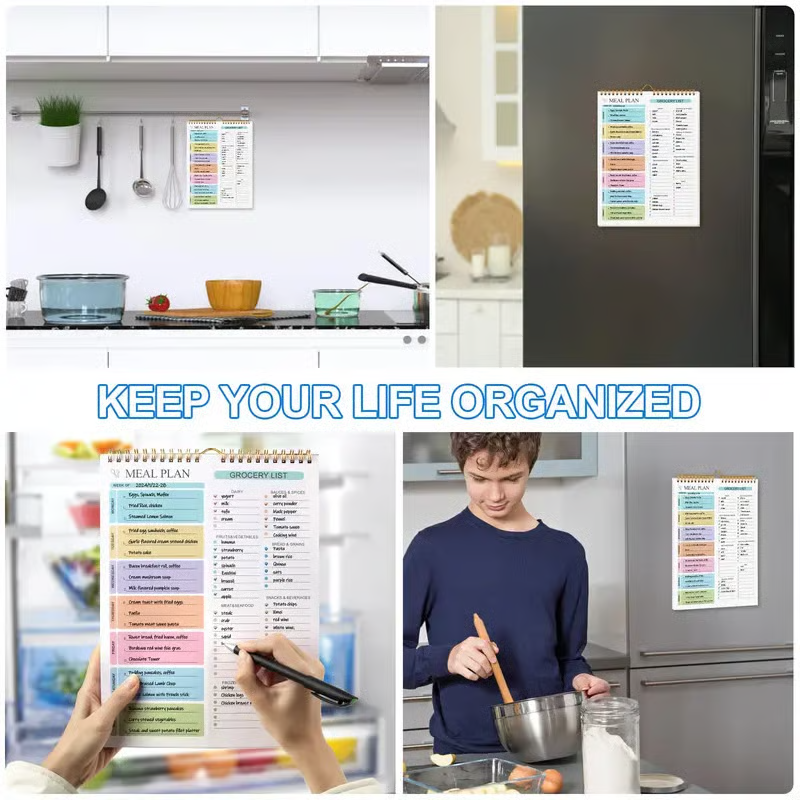 Handmade Bound Weekly Detachable Diet Plan Sheet