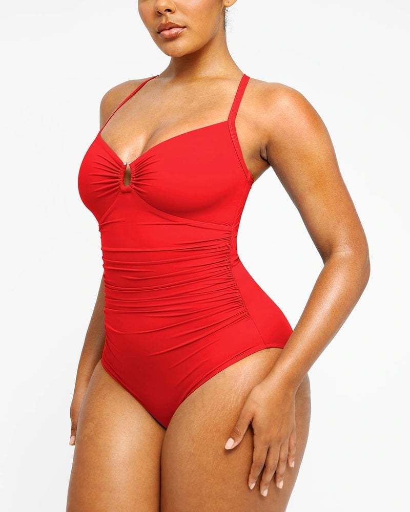 🔥LAST DAY 45% OFF - 💕2025 HOT SALE Smart Sculpt U-Ring Cut Out Shaping Swimsuit 🩱