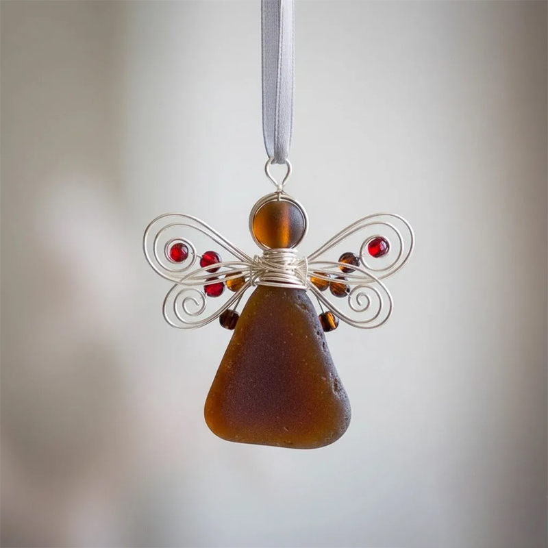 🌊Handmade Sea Glass Angel Ornament(Buy 6 Free Shipping Now)