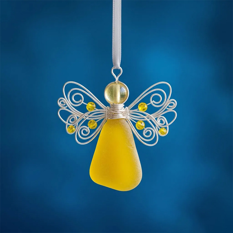 🌊Handmade Sea Glass Angel Ornament(Buy 6 Free Shipping Now)