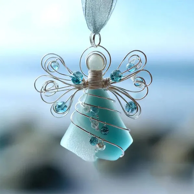 🌊Handmade Sea Glass Angel Ornament(Buy 6 Free Shipping Now)