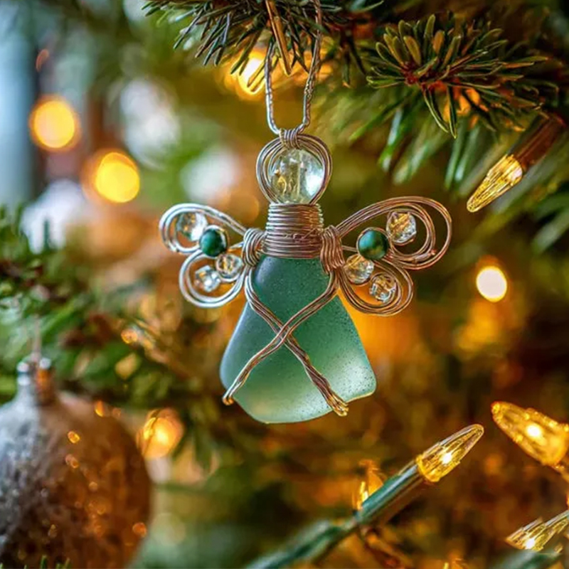 🌊Handmade Sea Glass Angel Ornament(Buy 6 Free Shipping Now)