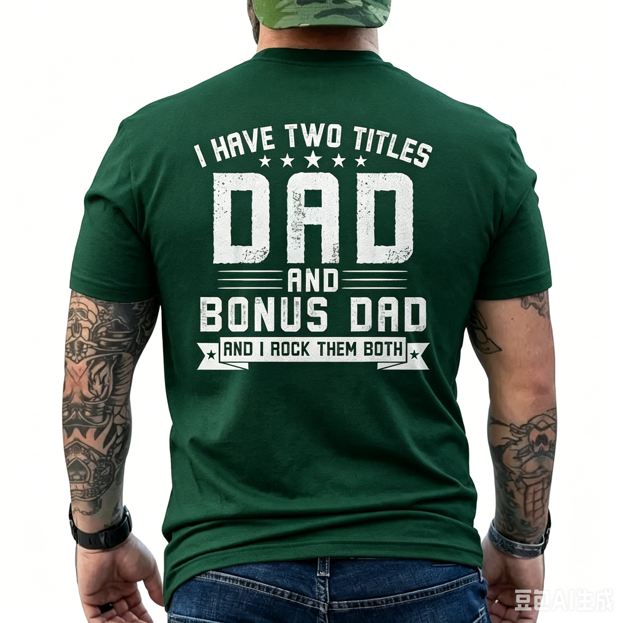 "I Have Two Titles Dad And Bonus Dad" T-Shirt