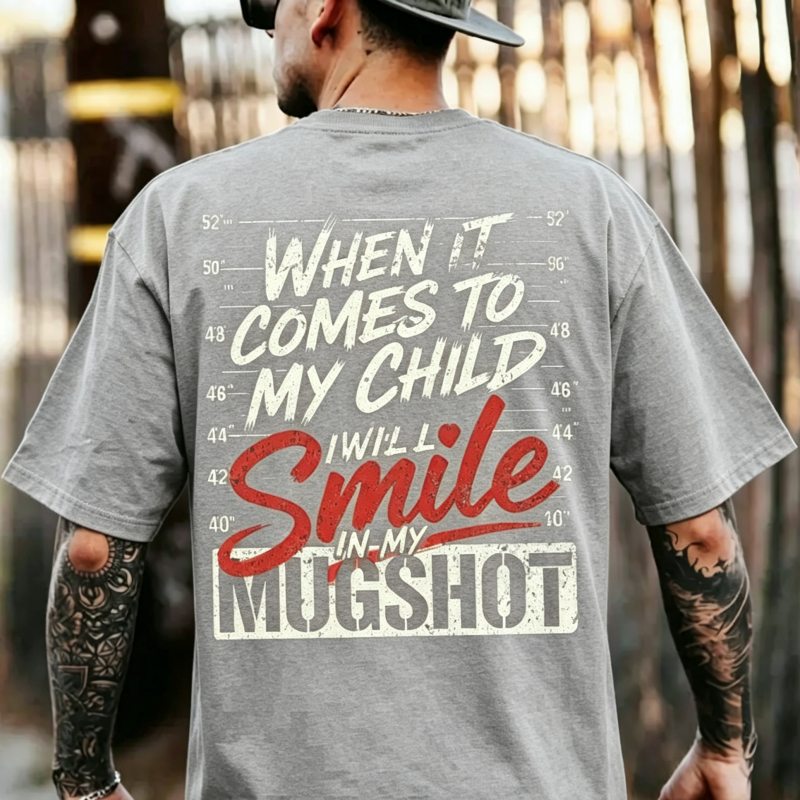 "When It Comes To My Child I Will Smile In My Mugshot" T-Shirt