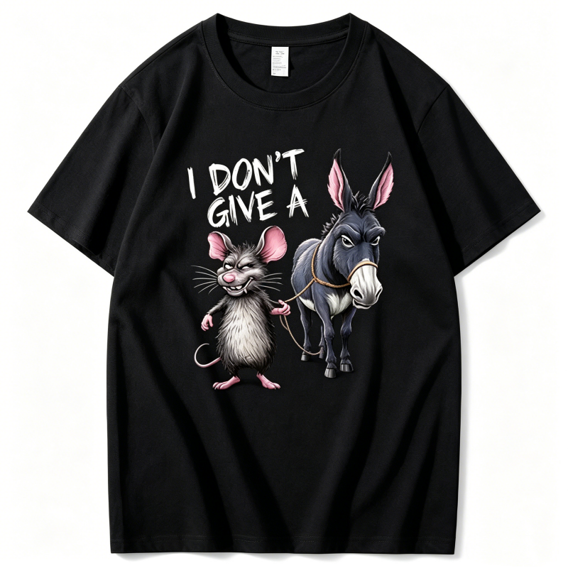 "I Don't Give A Rats Ass Mouse & Donkey" T-Shirt