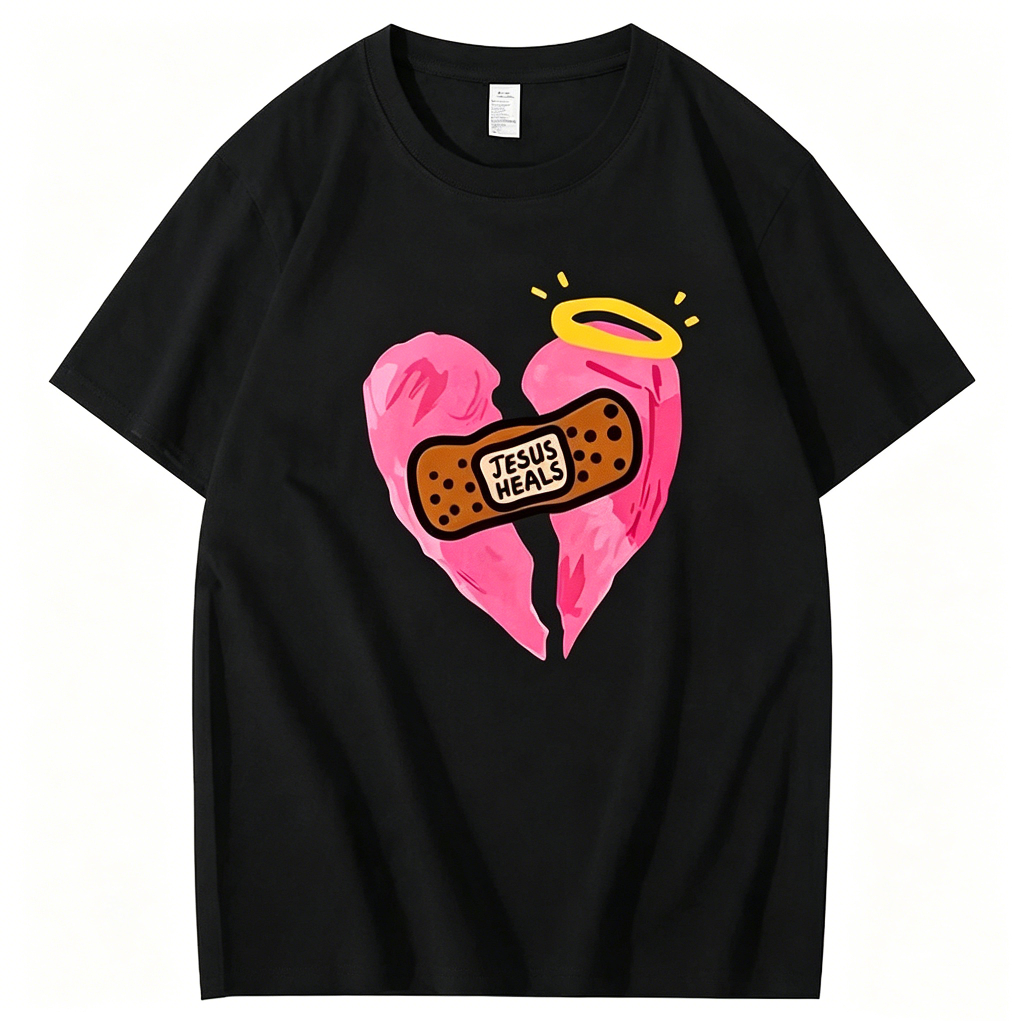 "Jesus Heals Christian Cotton Summer" T-Shirt