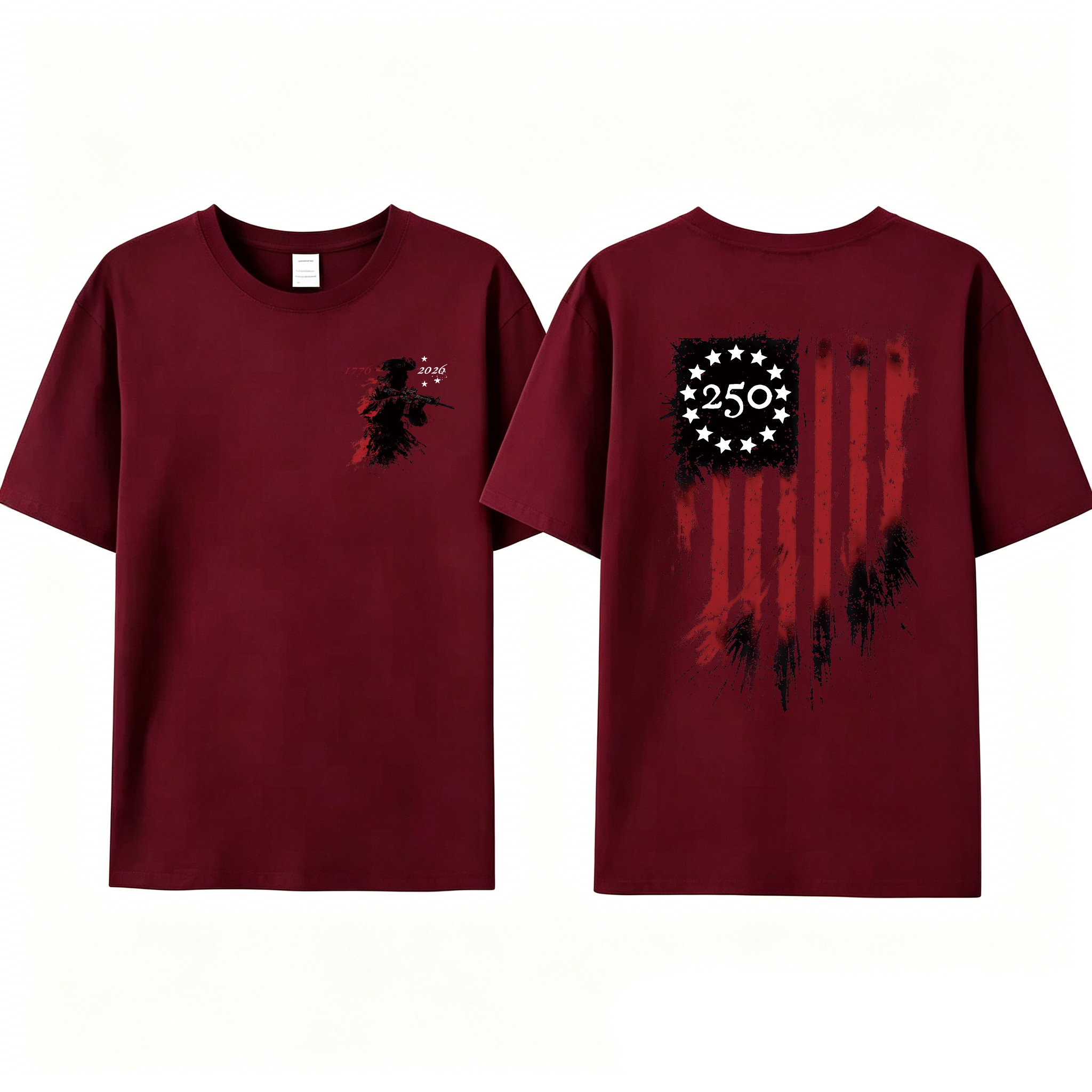 250th Anniversary Distressed American Flag T-Shirt