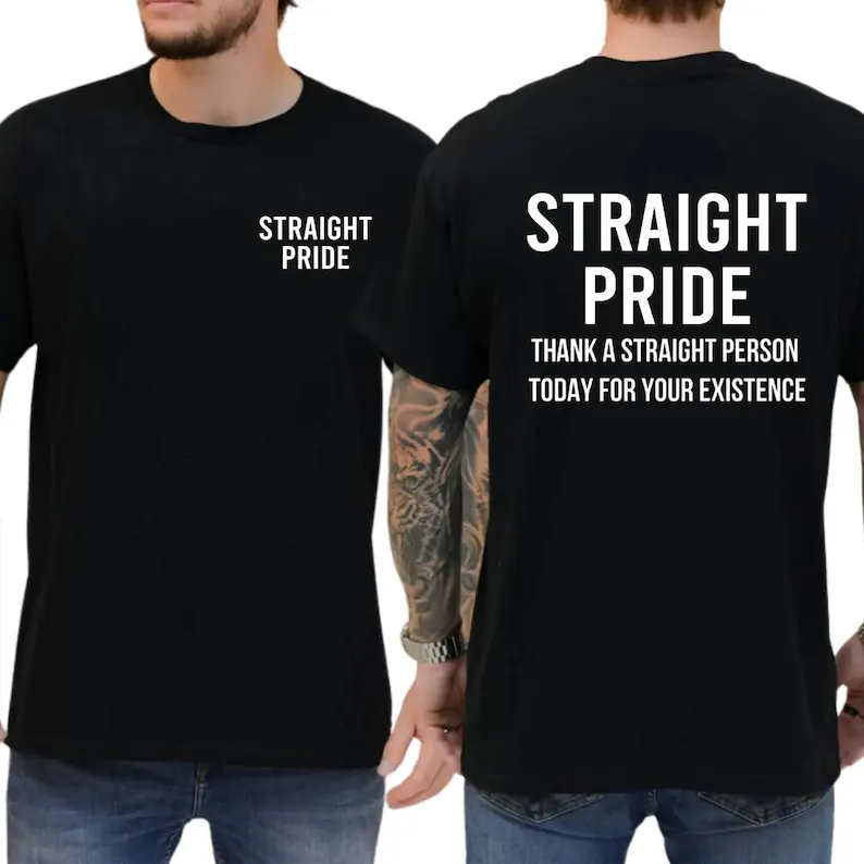 👕😄 Straight Pride Graphic Tee – Funny Unisex Cotton T-Shirt