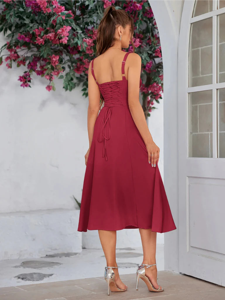 Lace-Up Hourglass Dress