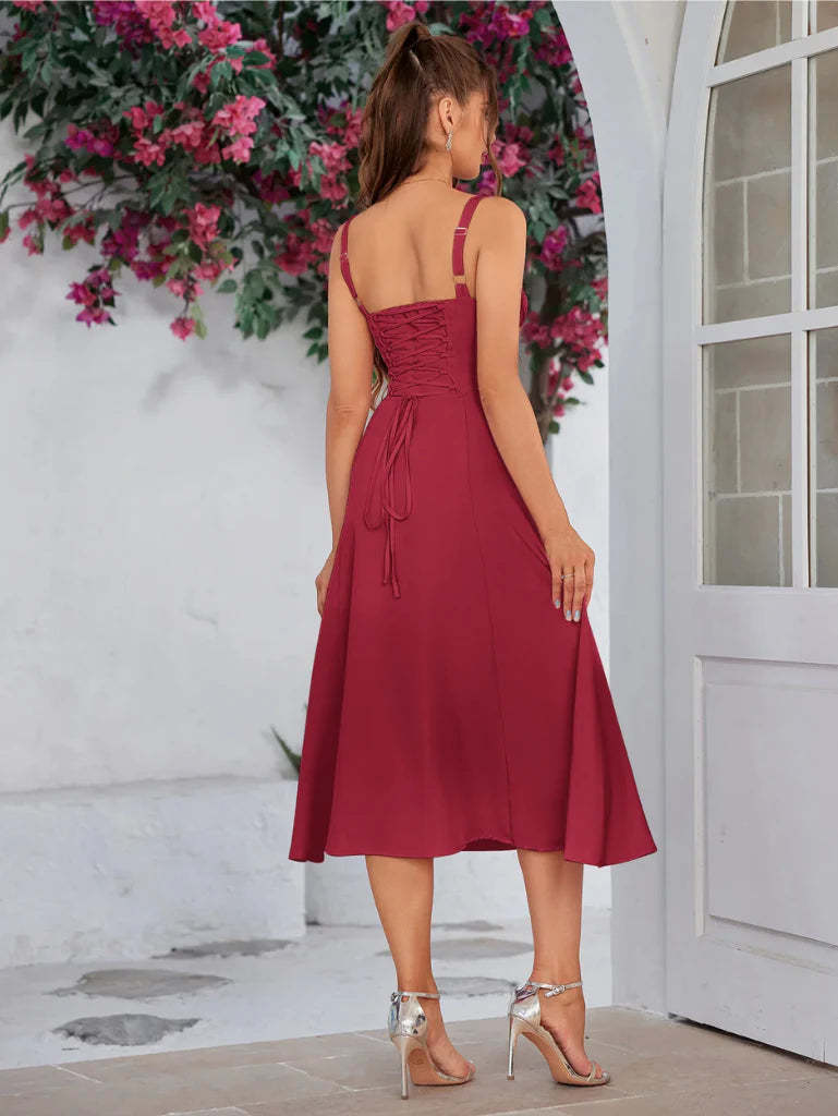 Lace-Up Hourglass Dress