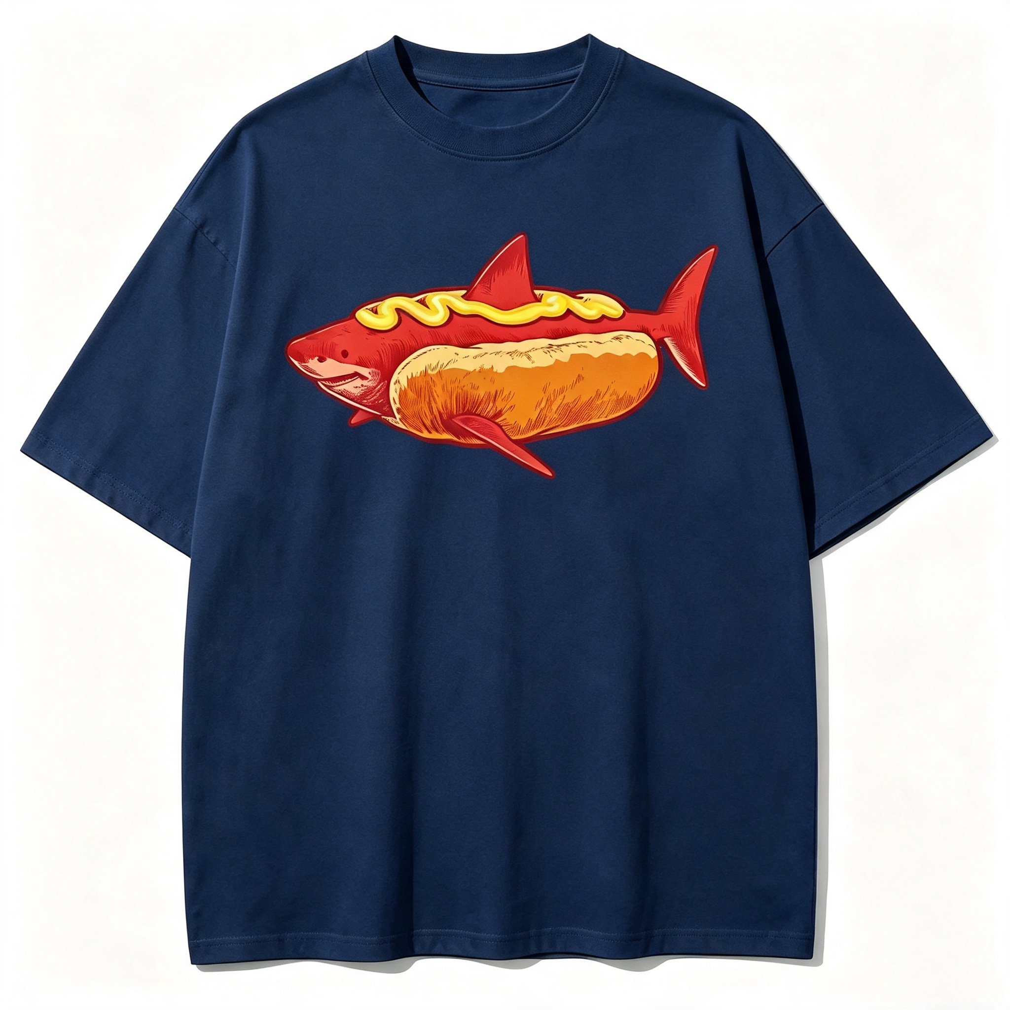 Shark Hotdog Funny Food Meme T-Shirt