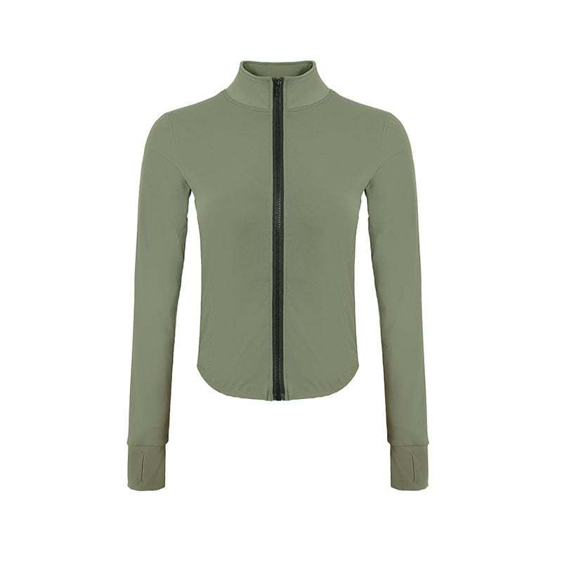 Women's Full Zip Lightweight Workout Jacket with Thumb Holes