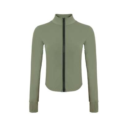  Women's Full Zip Lightweight Workout Jacket with Thumb Holes