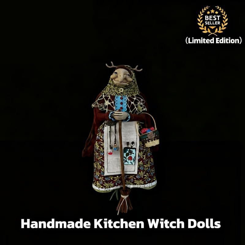 ✨Limited Edition – Only 1000 Handmade Kitchen Witch Dolls Left! 🧙