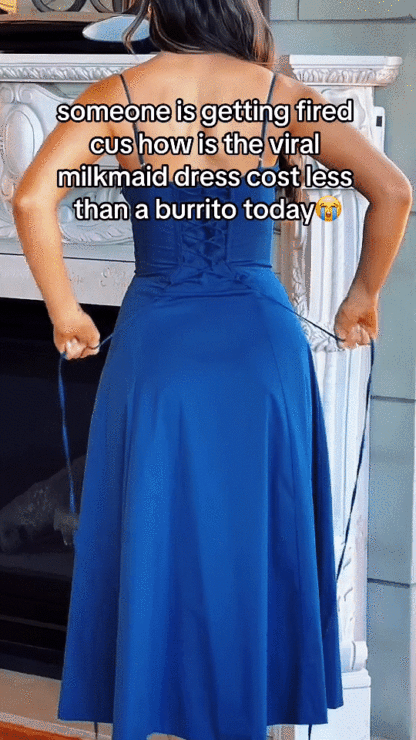 ⏰Last Day Special Sale -🔥🔥Lace-Up Hourglass Party Dress Tie Front Dress 