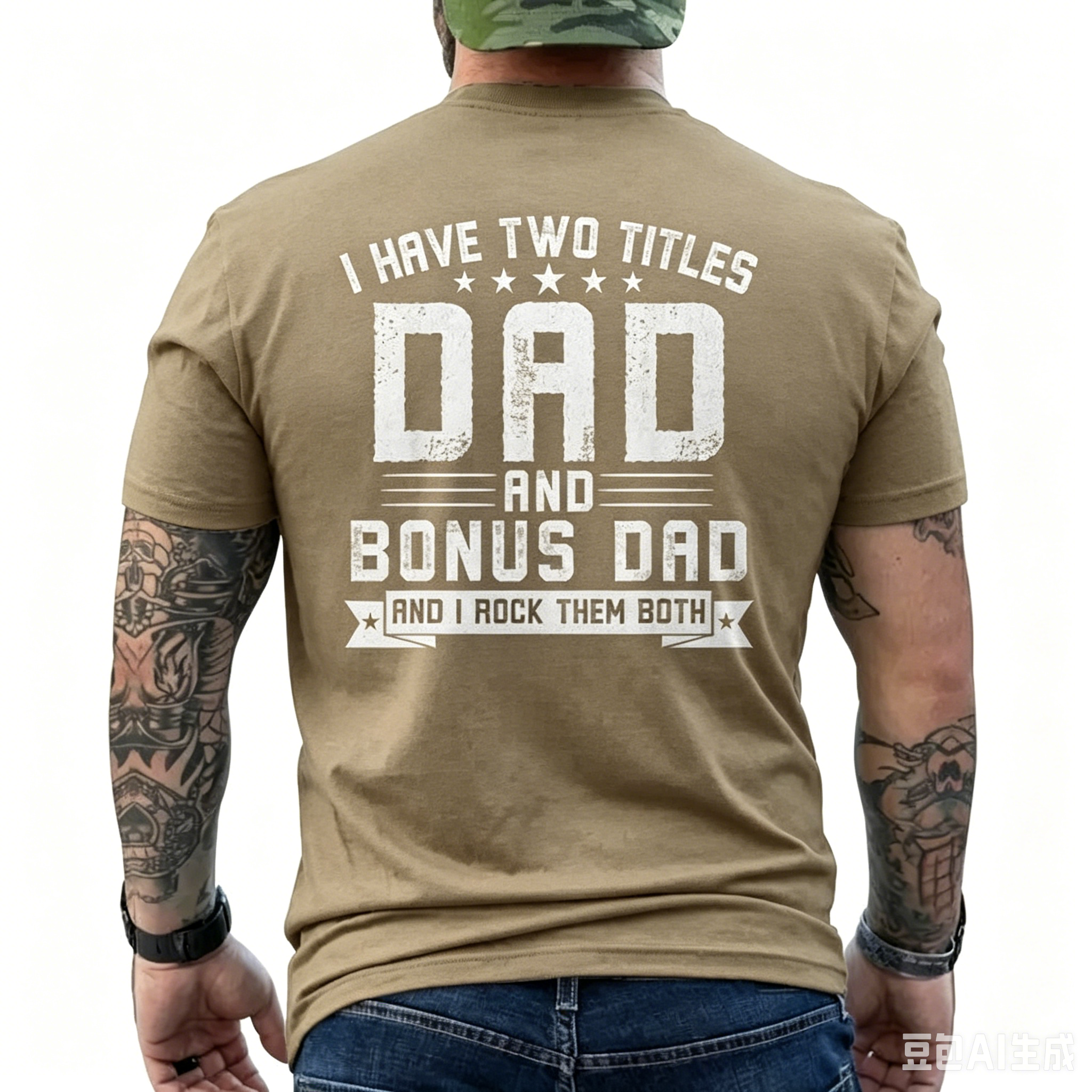 "I Have Two Titles Dad And Bonus Dad" T-Shirt