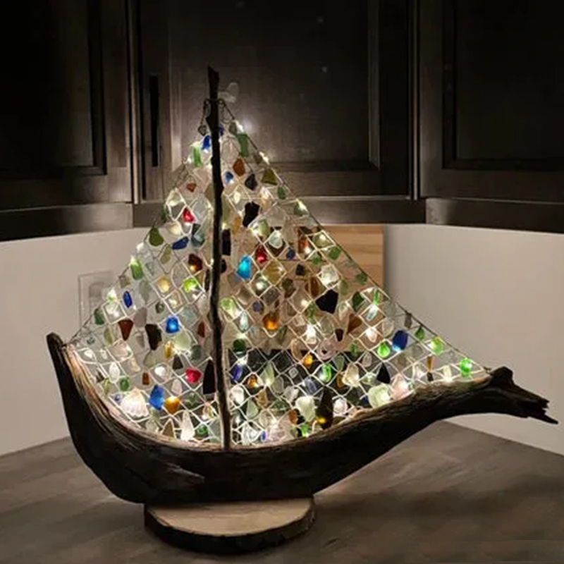 🌊 Sea Glass Boat🔥 Now 55% Off