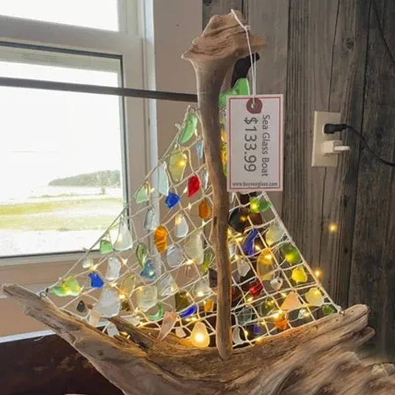 🌊 Sea Glass Boat🔥 Now 55% Off
