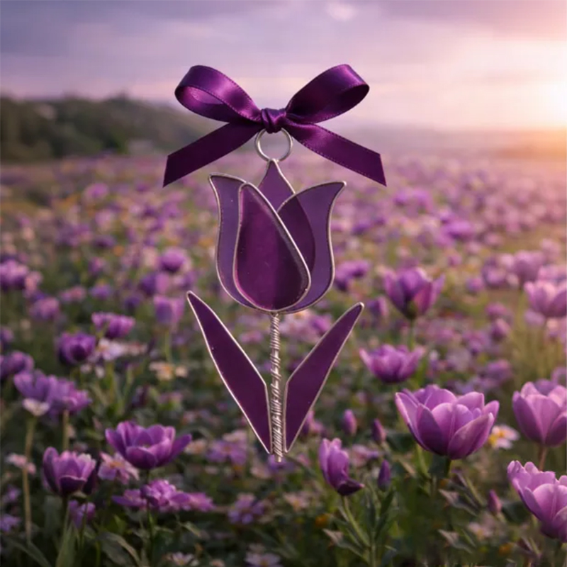 💐Handcrafted Sea Glass Flower Sun Catchers