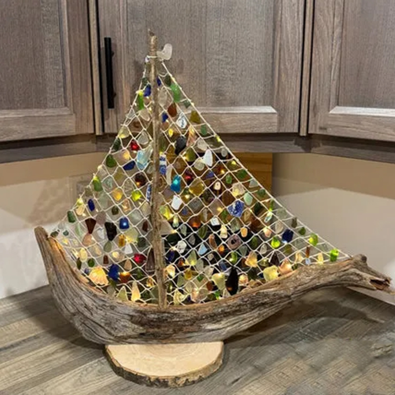 🌊 Sea Glass Boat🔥 Now 55% Off