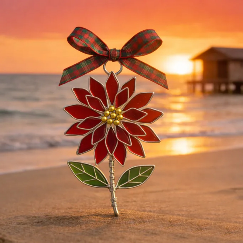 💐Handcrafted Sea Glass Flower Sun Catchers