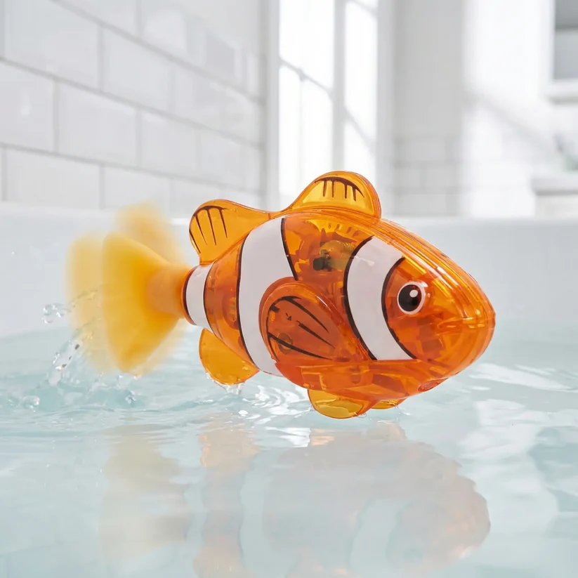 4-Pack LED Swimming Robot Fish Bath Toys for Toddlers