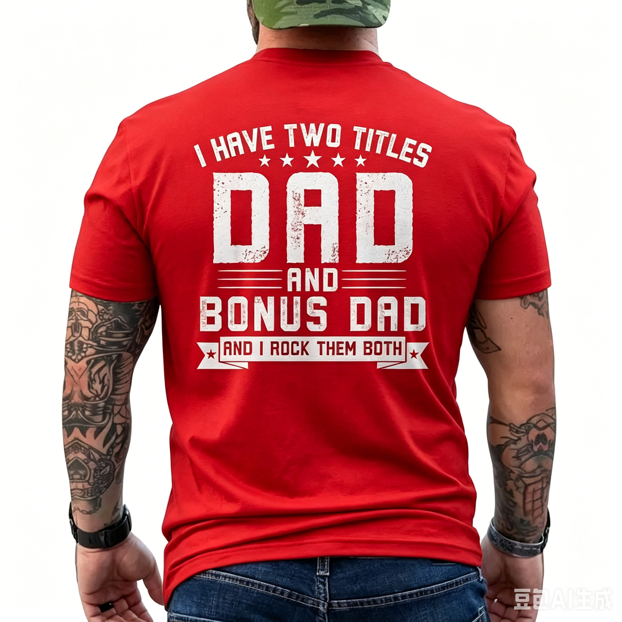 "I Have Two Titles Dad And Bonus Dad" T-Shirt