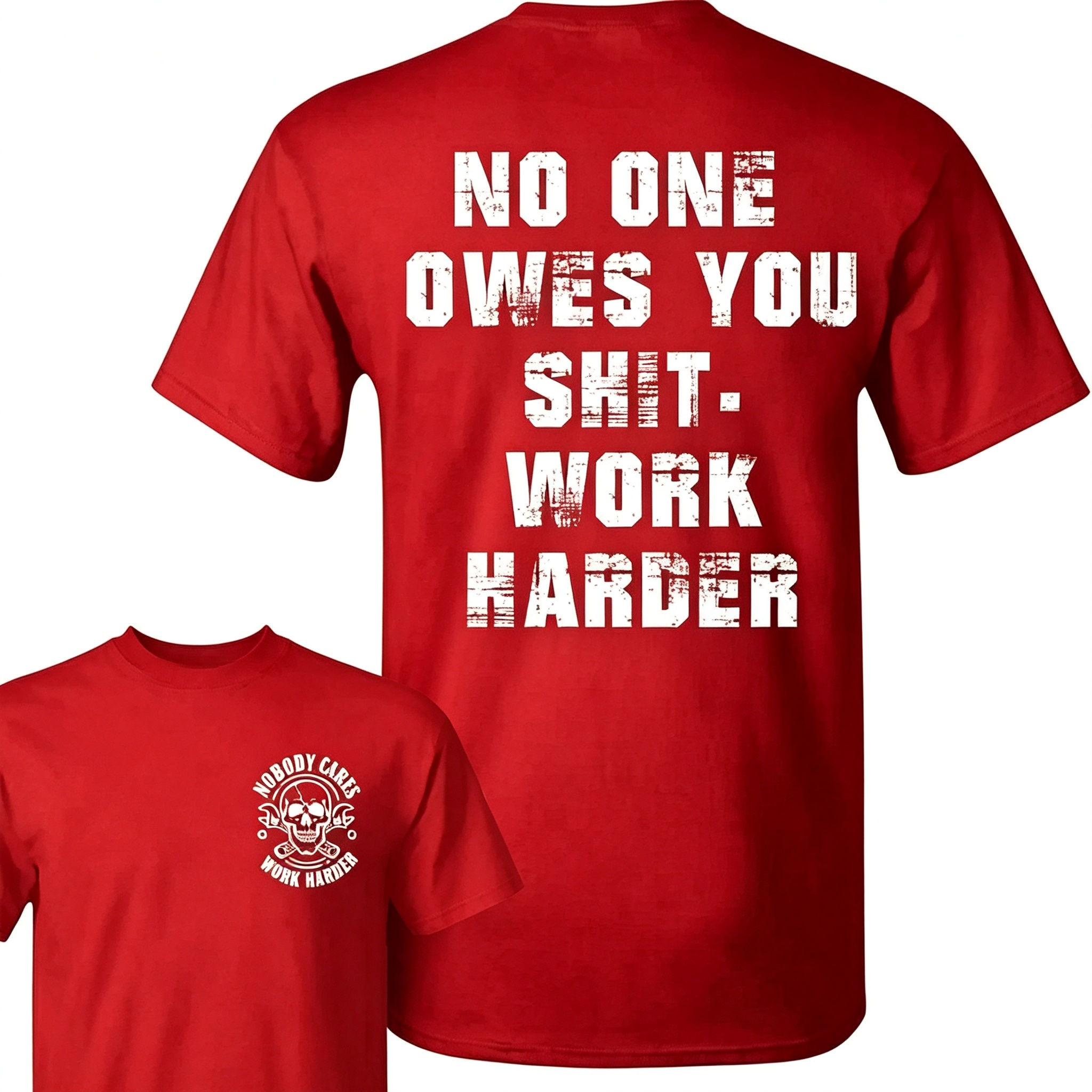 "No One Owes You Shit Work Harder" T-Shirt