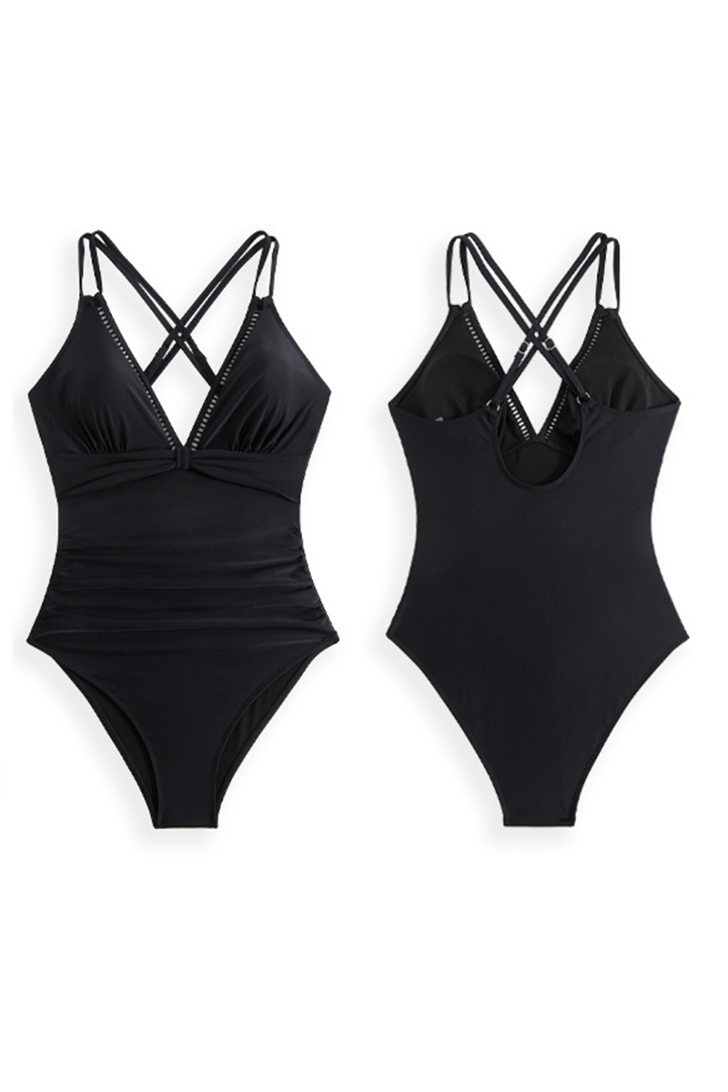 Women Slimming V Neck One Piece Swimming Suit | Swimsuit12