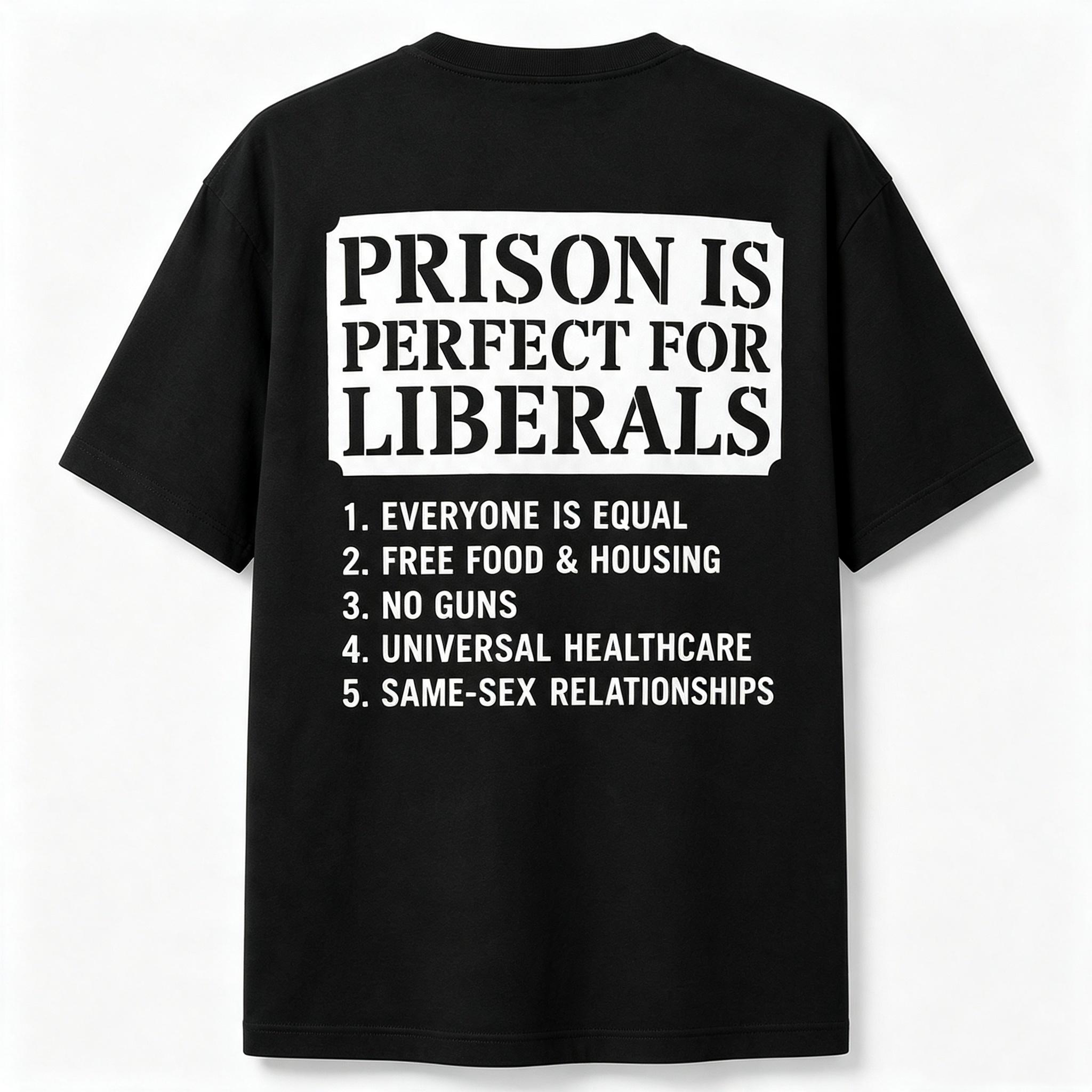 Prison Is Perfect for Liberals Edgy Anti Liberal Meme T-Shirt
