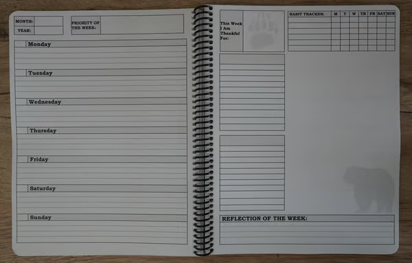🔥🖤📚Themed Yearly Planner(✨Hardcover Book)