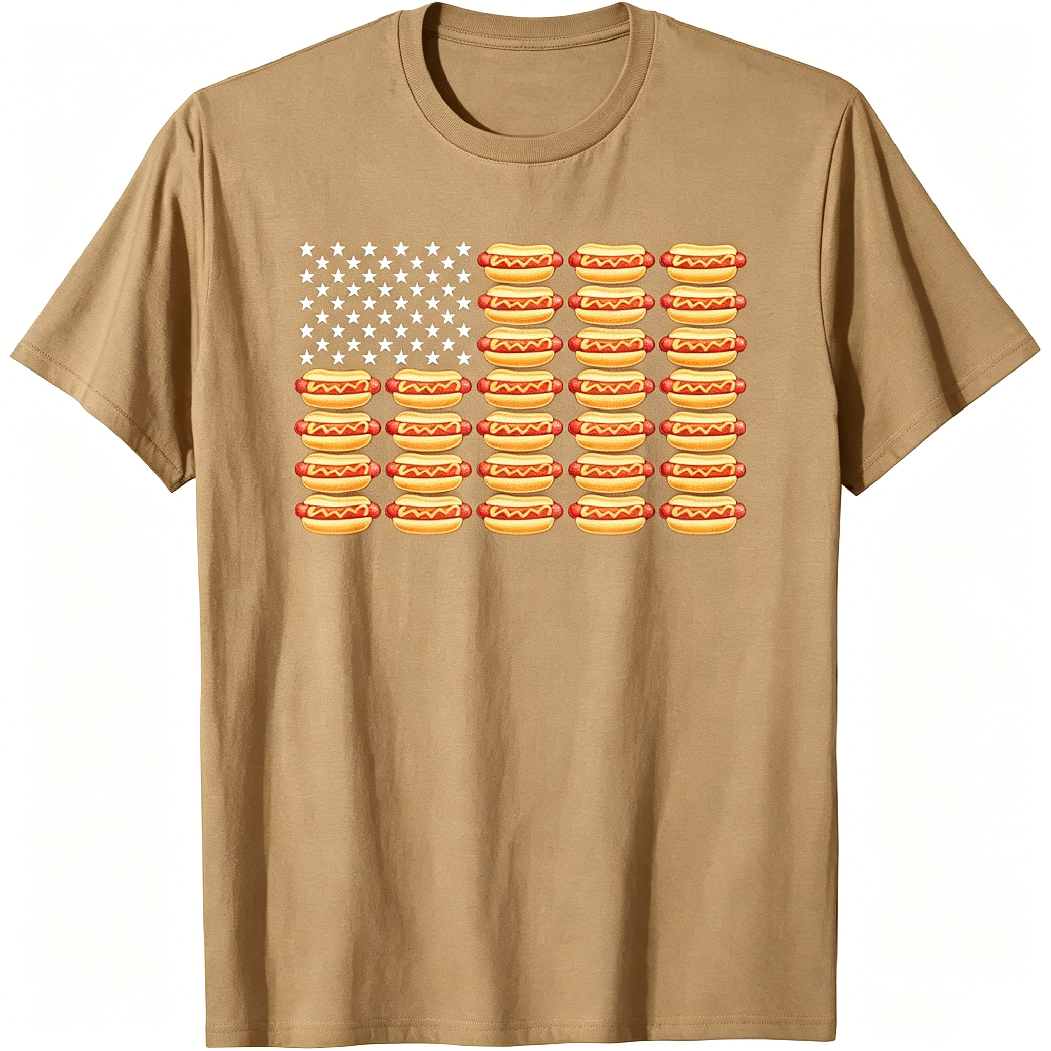 Hot Dog American Flag July 4th T-Shirt T-Shirt