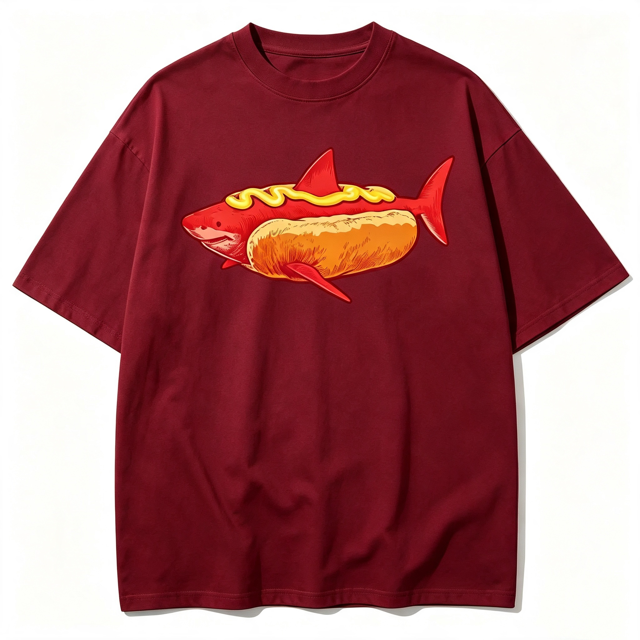 Shark Hotdog Funny Food Meme T-Shirt