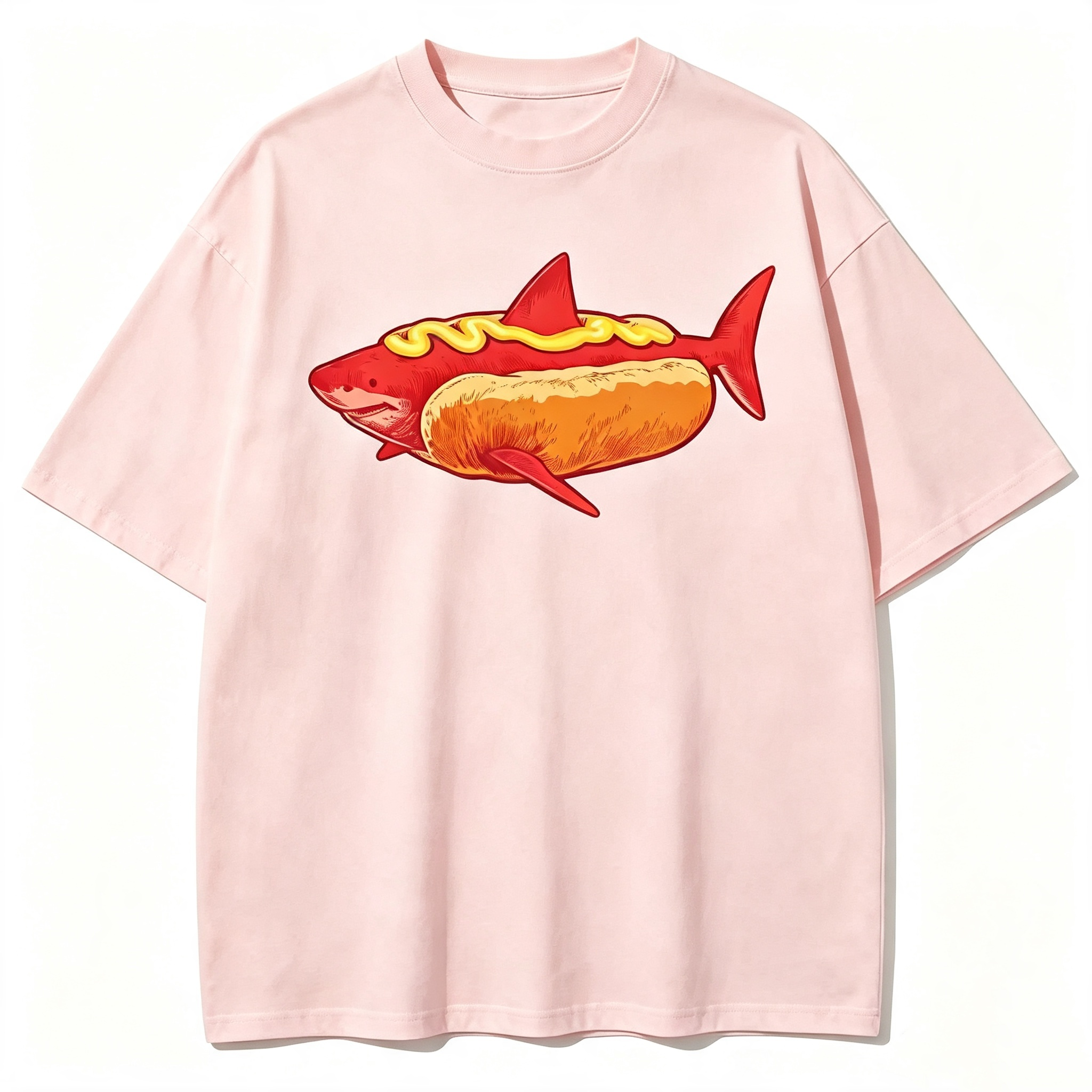 Shark Hotdog Funny Food Meme T-Shirt