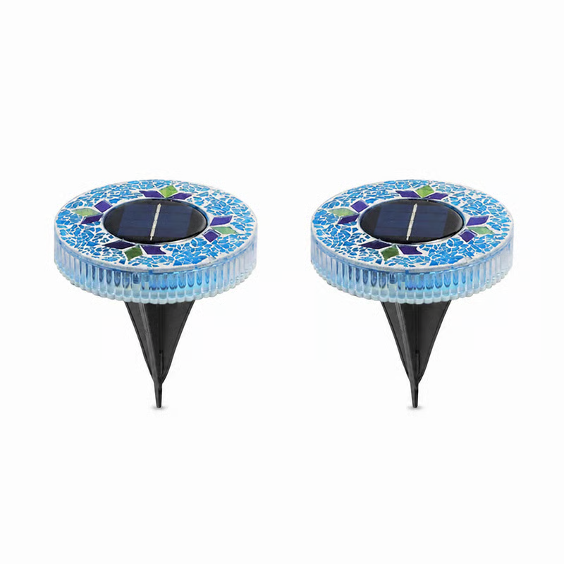 🏆Last Day Promotion 49% OFF🛋️Solar Mosaic Disk Lights – Waterproof LED Pathway Lights with Auto On/Off