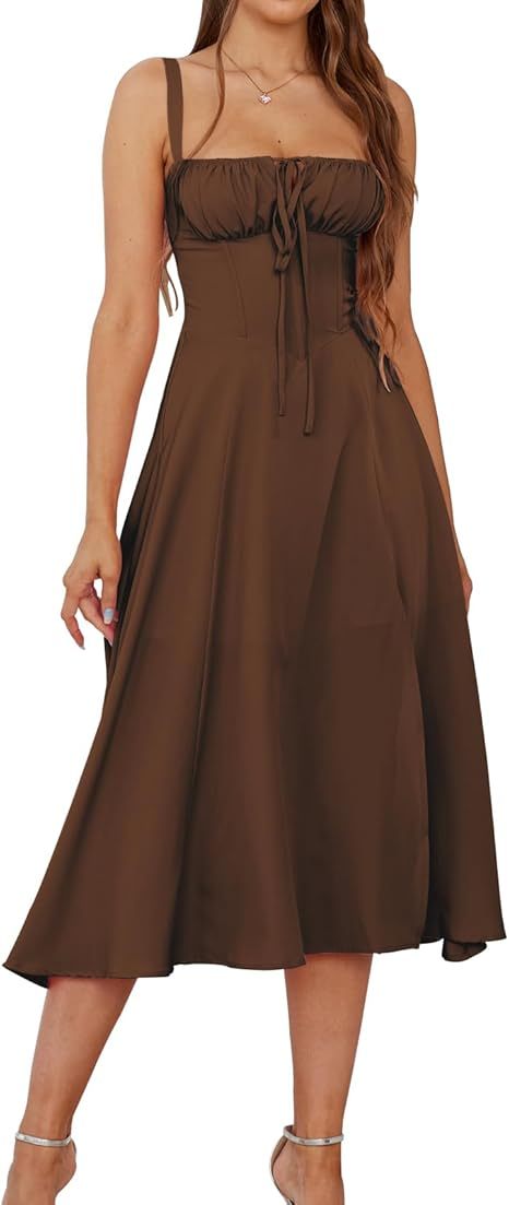 ⏰Last Day Special Sale -🔥Lace-Up Hourglass Party Dress Tie Front Dress