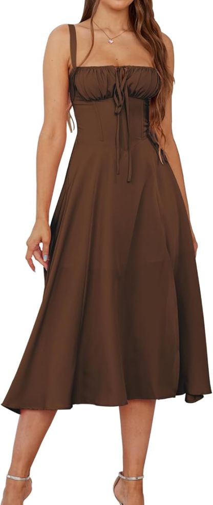 ⏰Last Day Special Sale  -🔥Lace-Up Hourglass Party Dress Tie Front Dress 