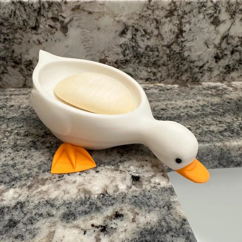 Duck Soap Dish with Water Drain | Adorable & Functional Sink-Side Helper